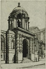 Cyril Edward Power (1872-1951) Pencil Signed Etching Queen's College Oxford