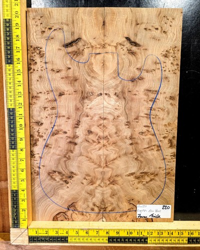 Elm burl guitar top set - guitar,