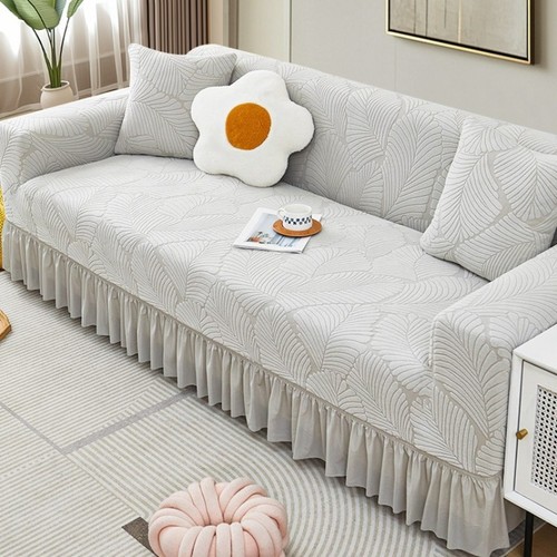 Jacquard velvet stretch sofa - velvet,