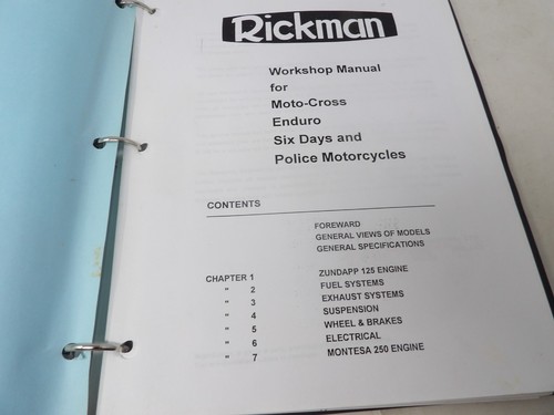 Rickman workshop manual - rickman,