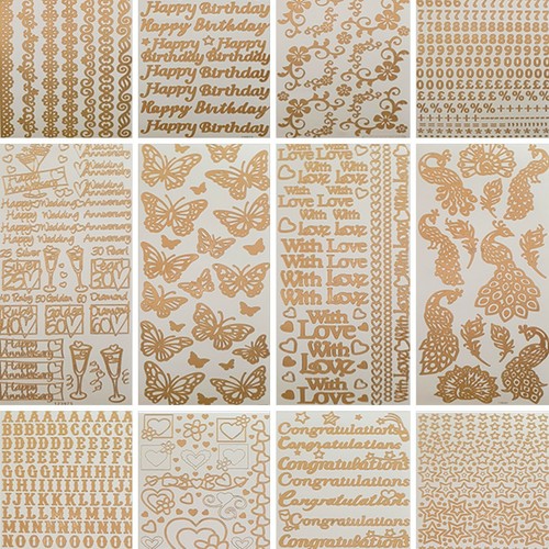 Rose gold outline stickers - rose,