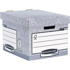 10x Fellowes 01810FF Bankers File A4 Archive Document Storage Filing Box Grey