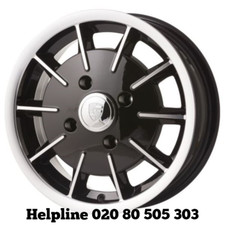 VW Type 3 Fastback Alloy Wheels 5.5x15 Black Machined  x 4 (NEW)