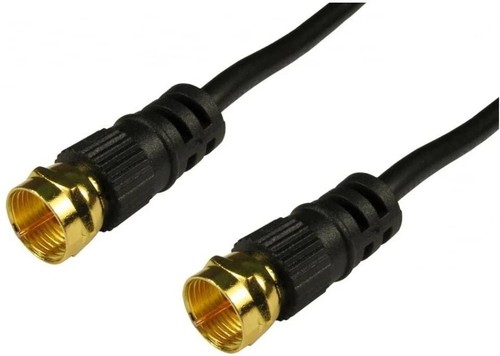 Black coaxial aerial cable - black,