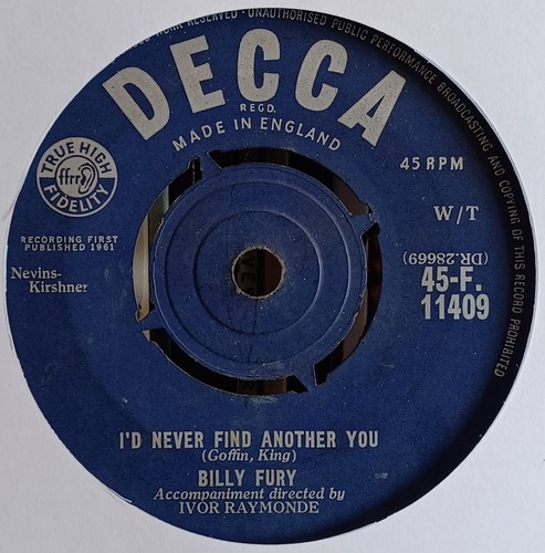 Billy fury i - (16), i'd