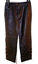 STAR JULIAN MCDONALDS BIKER STYLE FAUX LEATHER BLACK TROUSERS SIZE 12