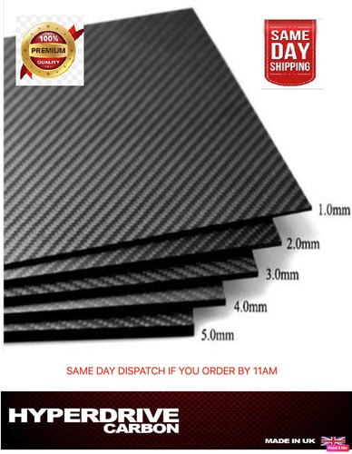 Carbon fibre sheet matte twill - matte,