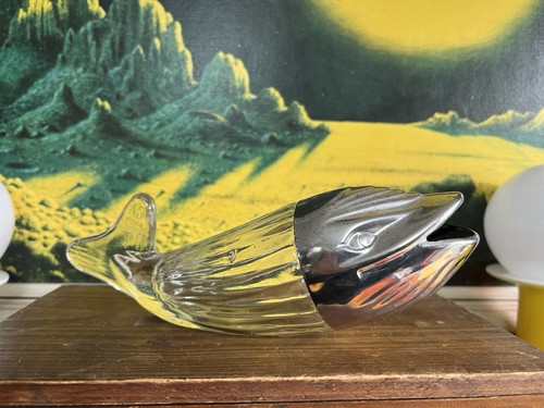 Vintage glass whale - vintage, peanut