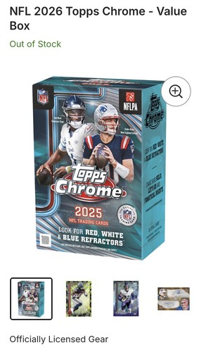 2025 2026 topps - chrome, nfl