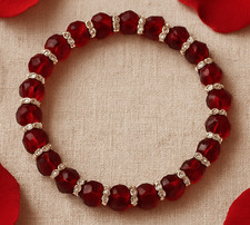 Dark Ruby Red  Crystal Women
