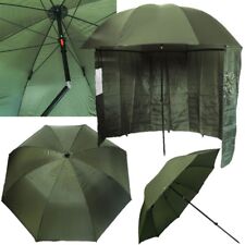 NGT 45" GREEN FISHING BROLLY UMBRELLA WITH ZIP ON SIDES CARP MATCH FISHING