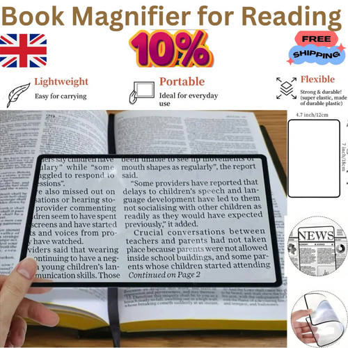 Book magnifier for reading - book,