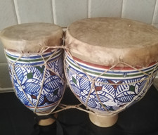 Vintage Moroccan ceramic bongo