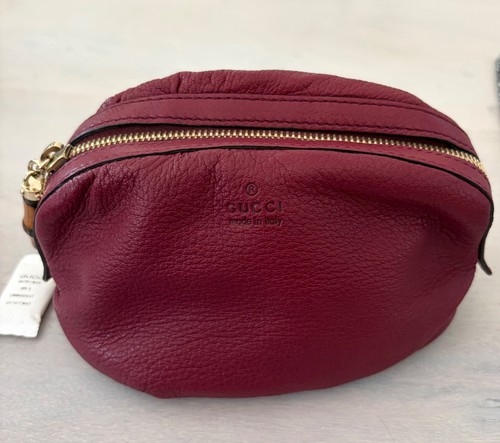 Gucci bamboo leather pouch - bamboo,
