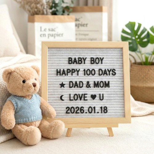 Felt letter board 25x25cm - letter,