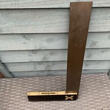 Rare 21” Extra Large Shipwright Square With Level Ebony & Brass Antique Tool