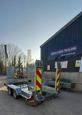 Used Brian James Digger Plant 2 trailer 3.7 x 1.7 3500kg, Adjustable Ramps, cage