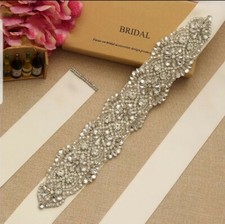 Bridal Crystal Belt Sash Party Rhinestones Ribbon Belt Wedding Dress Accessories