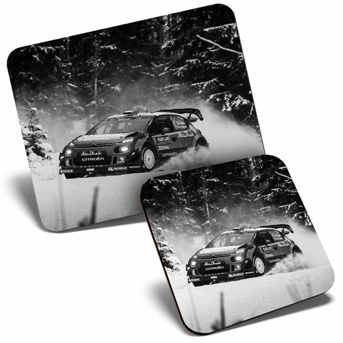 Mouse mat coaster set bw - mouse,