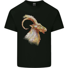 A Watercolour Goat Farming Kids T-Shirt Boys Girls