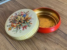 Vintage Collectible Round Riley’s Toffee Tin Autumnal foliage MADE IN ENGLAND