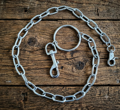 Chrome heavy duty leash - chrome,