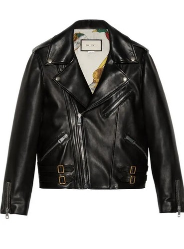 Gucci leather biker jacket - gucci,