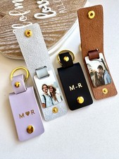 Personalised leather keychain