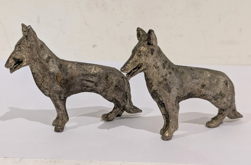 Pair vintage cast - metal, german