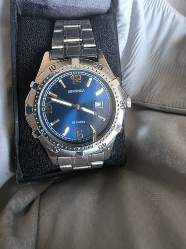Sekonda watch bkue face - sekonda,