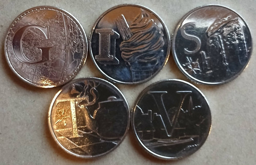 2019 alphabet 10p coins - coins., g
