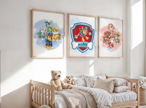 Paw patrol personalised wall - paw,