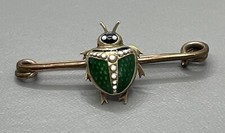 Antique Art Deco Enamel Green