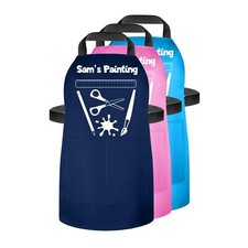Kids Painting Apron with Pocket - Water Resistant Polyester Fabric (55cm x 40cm)