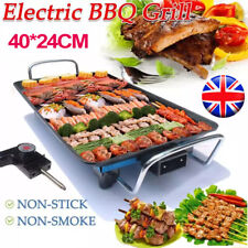 Electric Teppanyaki Table Top Griddle BBQ Hot Plate Barbecue Grill Pan Non-Stick