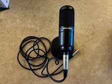 Audio Technica AT-2020 Cardioid Mic. On Desk Stand.