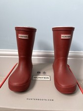Hunter Wellington Boots For Kids Red Size UK 8 With Box