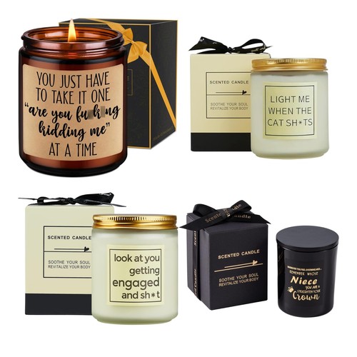 Funny scented candle gift soy - gift,