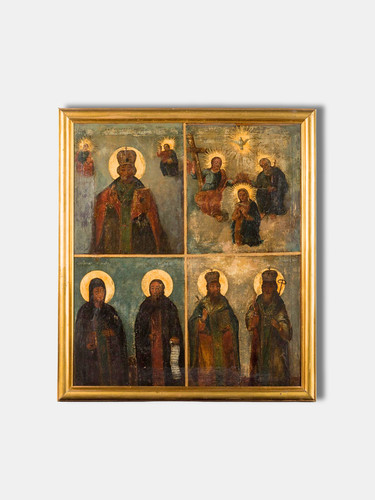 Circa 1800 tempera and gold - 1800,,