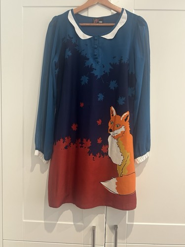 Yumi fox print tunic - print, dress
