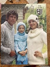Girls Knitting Patterns Jumpers Hat & Scarf in Boucle Aztec Yarn 22-44” Twilleys