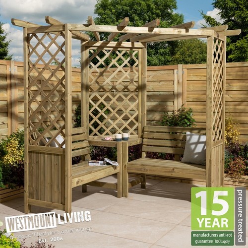 New wooden corner garden - new,