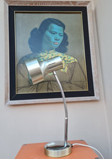 Vintage 1960s/70s Flexi Goose Neck Chrome &  Brushed Brass Desk Table Lamp