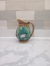 ?George Jones Majolica "Bullrush and Lily" or "Lilly On Barrel" Jug?