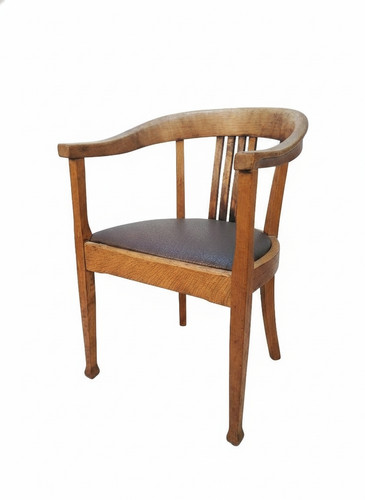 Antique library chair barrel - antique,
