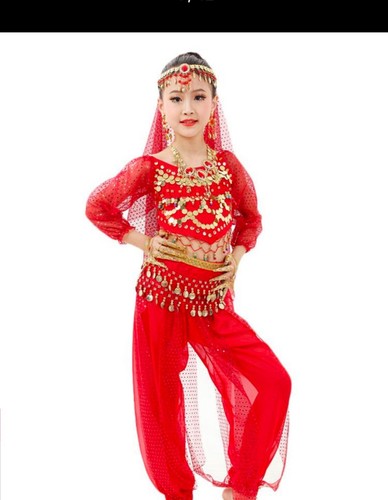 Childs red belly dancing - belly, dancing/genie