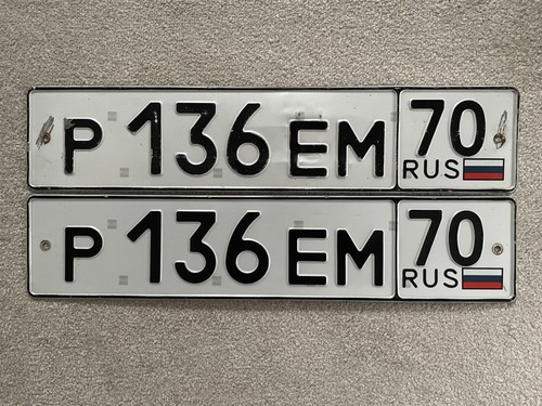Number license plate pair - number,