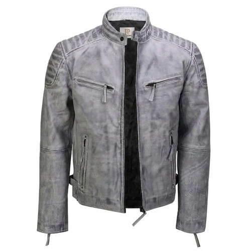 Men vintage gray lambskin - men’s,