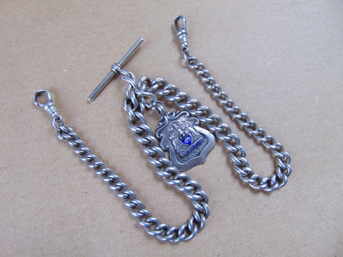Antique sterling silver albert - antique,