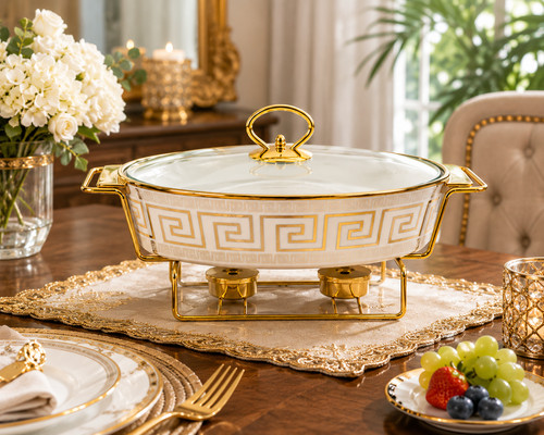 Oval ceramic chafing - ceramic,